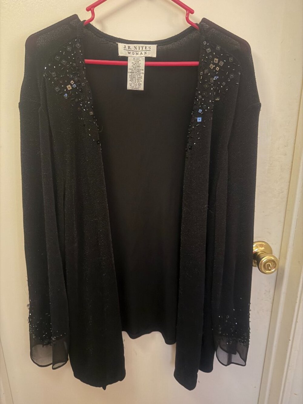 J.R. Nights 3 Piece Black Beaded Outfit W 22W